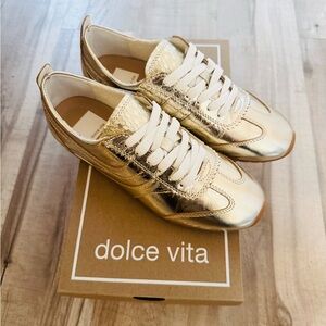 Women’s Dolce Vita Delany Light Gold Metallic Sneakers